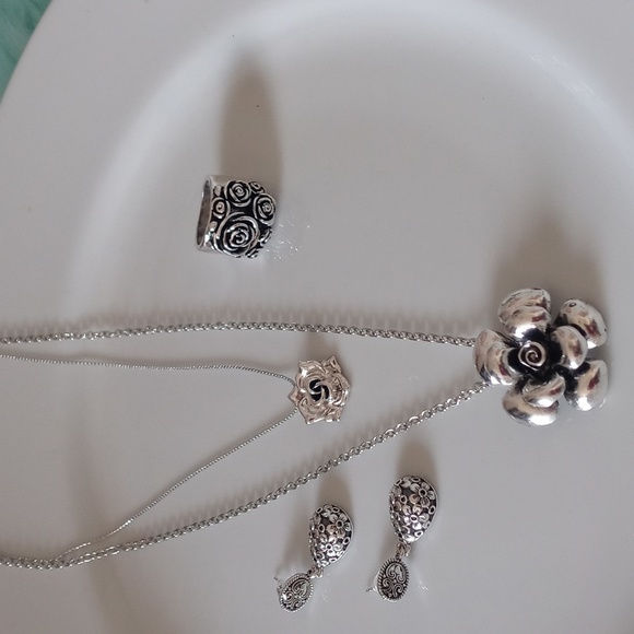 Jewelry - RING, necklace set 7 pieces  ring earrings 2 layers necklace pendant new